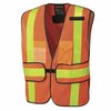 Pioneer Hi-Vis All-Purpose Mesh Tear-Away Safety Vest, 4 Pockets, Orange, O/S V1030150U-O/S